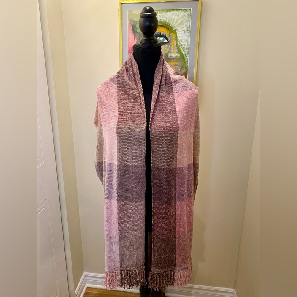 🆕 NWOT / Marcia Hammond handwoven velvety  chenille pastels scarf 🧣 - Picture 3 of 10